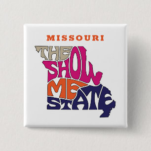 Bóton Quadrado 5.08cm Apelido Word Art do Missouri