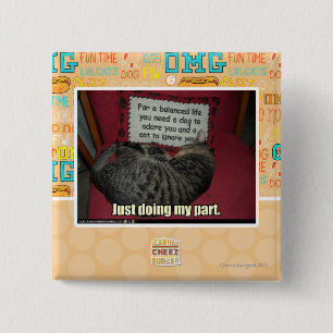 Bóton Quadrado 5.08cm Apenas fazendo minha divisória