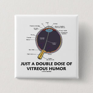Bóton Quadrado 5.08cm Apenas uma dose dobro do humor Vitreous (anatomia