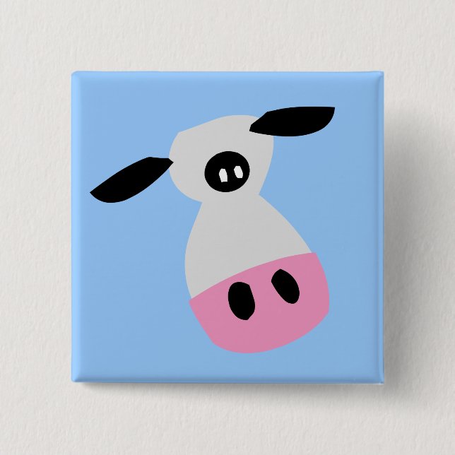 Bóton Quadrado 5.08cm Apenas uma vaca (Frente)