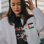 Bóton Quadrado 5.08cm Apoio e Bandeira da Palestina Livre<br><div class="desc">Free Palestine Flag com texto árabe ف ل س ط ي ن com o slogan no botão. É uma forma de mostrar solidariedade para com os seus irmãos e irmãs palestinianos.</div>