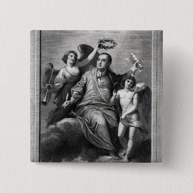 Bóton Quadrado 5.08cm Apotheosis de Handel, 1787 (Frente)