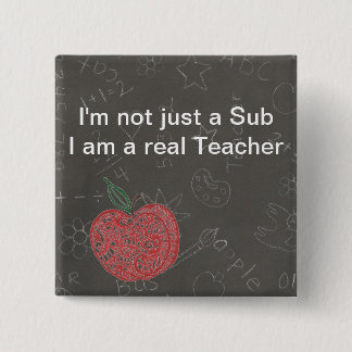 Bóton Quadrado 5.08cm Apple vermelho não apenas um botão secundário