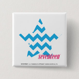 Bóton Quadrado 5.08cm Aqua 2 do ziguezague