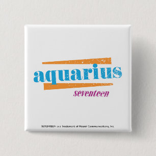 Bóton Quadrado 5.08cm Aqua do Aquário