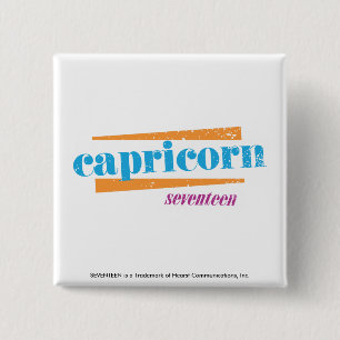 Bóton Quadrado 5.08cm Aqua do Capricórnio