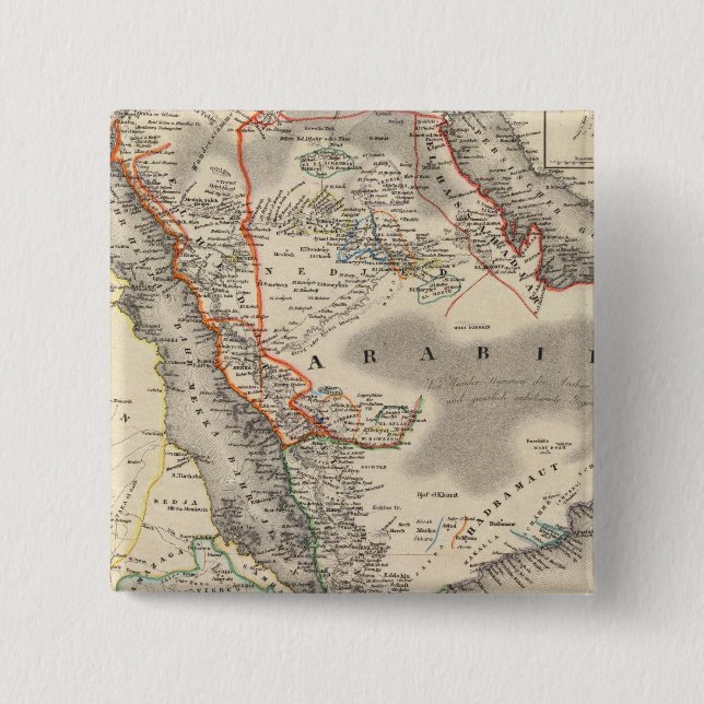 Bóton Quadrado 5.08cm Arábia Saudita (Frente)