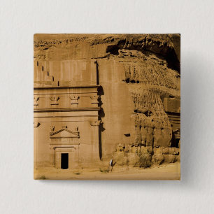 Bóton Quadrado 5.08cm Arábia Saudita, local de Madain Saleh, antiga 3