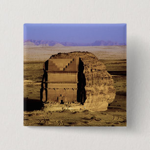 Bóton Quadrado 5.08cm Arábia Saudita, local de Madain Saleh, antigo