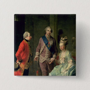 Bóton Quadrado 5.08cm Archduke Maximilian Franz que visita Marie