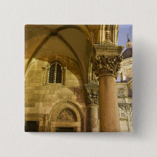 Bóton Quadrado 5.08cm Arcos do Palácio do Reitor com a Catedral de Dubro