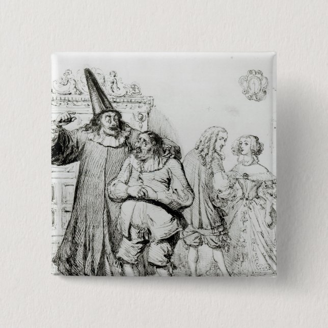 Bóton Quadrado 5.08cm Argão e Monsieur Purgon (Frente)