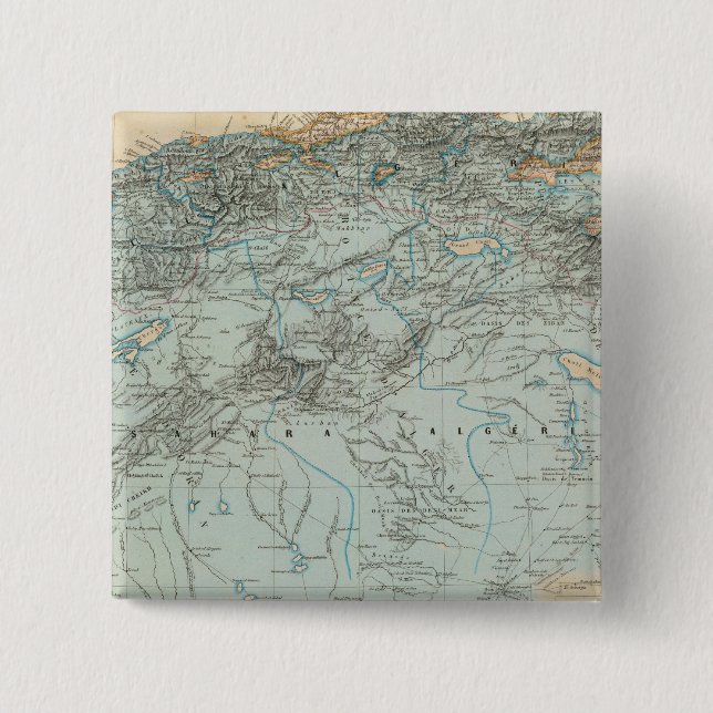 Bóton Quadrado 5.08cm Argélia (Frente)