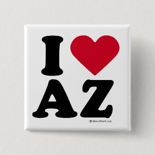 BÓTON QUADRADO 5.08CM ARIZONA - AMOR AZ DE I - ARIZONA DO AMOR DE I