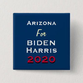 Bóton Quadrado 5.08cm ARIZONA Do Botão BIDEN HARRIS 2020