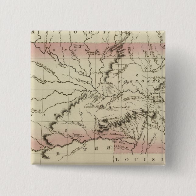 Bóton Quadrado 5.08cm Arkansas (Frente)