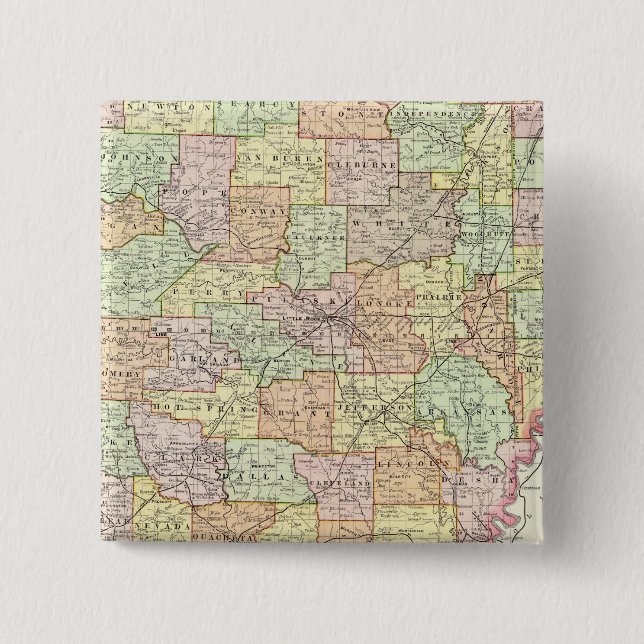 Bóton Quadrado 5.08cm Arkansas 6 (Frente)