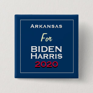 Bóton Quadrado 5.08cm Arkansas para BIDEN HARRIS 2020 Square
