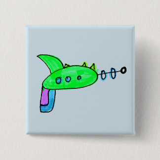 Bóton Quadrado 5.08cm Arma verde do laser