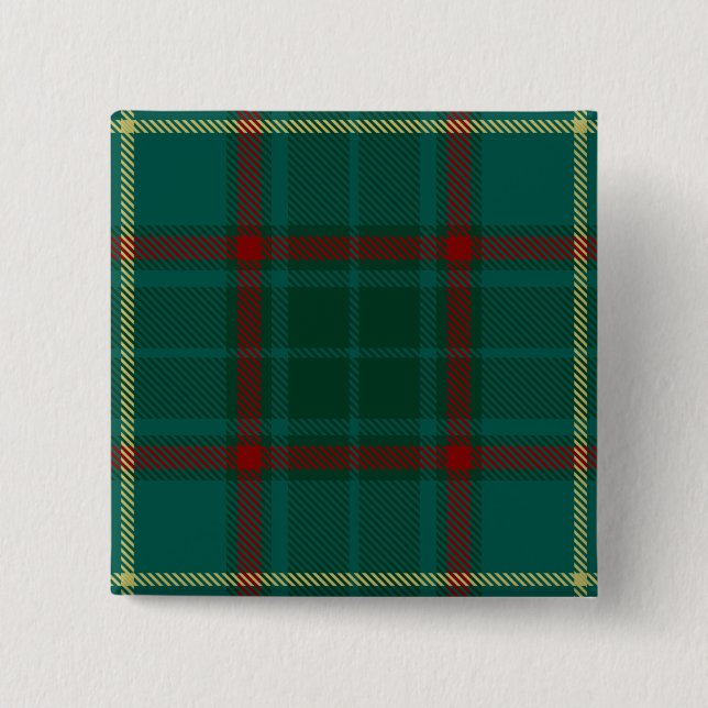 Bóton Quadrado 5.08cm Armagh County Irish Tartan (Frente)