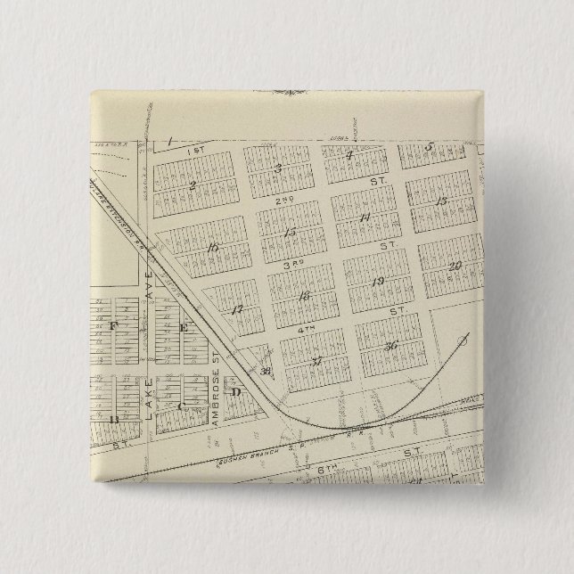Bóton Quadrado 5.08cm Armona, Tulare (Frente)