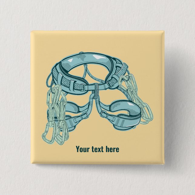 Bóton Quadrado 5.08cm Arnês de escalada com desenhar rápidos (Frente)