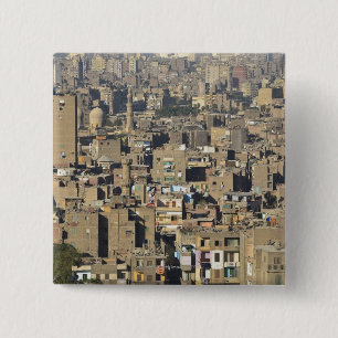 Bóton Quadrado 5.08cm Arquitectura da cidade do Cairo