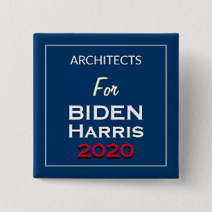 Bóton Quadrado 5.08cm Arquitetos para a campanha BIDEN HARRIS