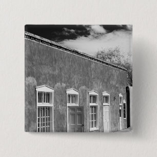 Bóton Quadrado 5.08cm arquitetura estilo territorial, Santa Fe, Novo
