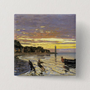Bóton Quadrado 5.08cm Arrumando um Barco, Honfleur