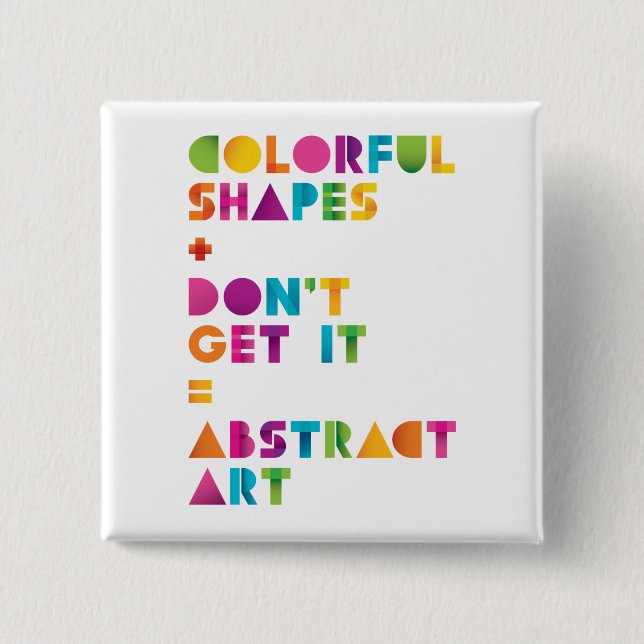 Bóton Quadrado 5.08cm Arte abstracta (Frente)