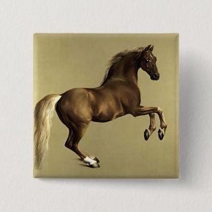 Bóton Quadrado 5.08cm Arte de Cavalo Vintage: Casaco de assobio