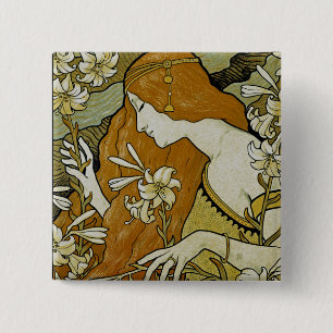 Bóton Quadrado 5.08cm Arte Nouveau de L'Ermitage