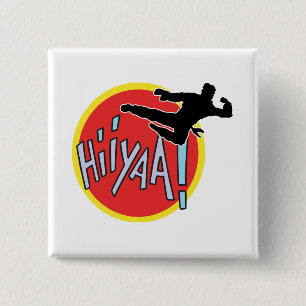 Bóton Quadrado 5.08cm Artes marciais Karate Kid