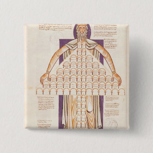 Bóton Quadrado 5.08cm Árvore da Senhora 354 fol.256v da consanguinidade