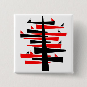 Bóton Quadrado 5.08cm Árvore de Conversação