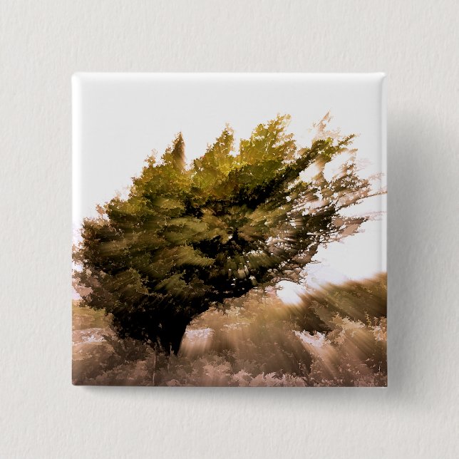 BÓTON QUADRADO 5.08CM ÁRVORES (Frente)