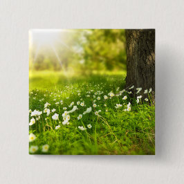 Bóton Quadrado 5.08cm As alegrias da Primavera