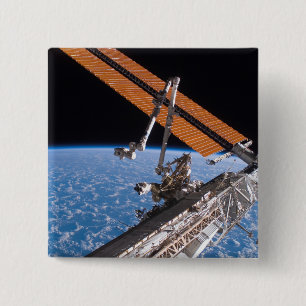 Bóton Quadrado 5.08cm As asas do painel de Canadarm2 e da disposição