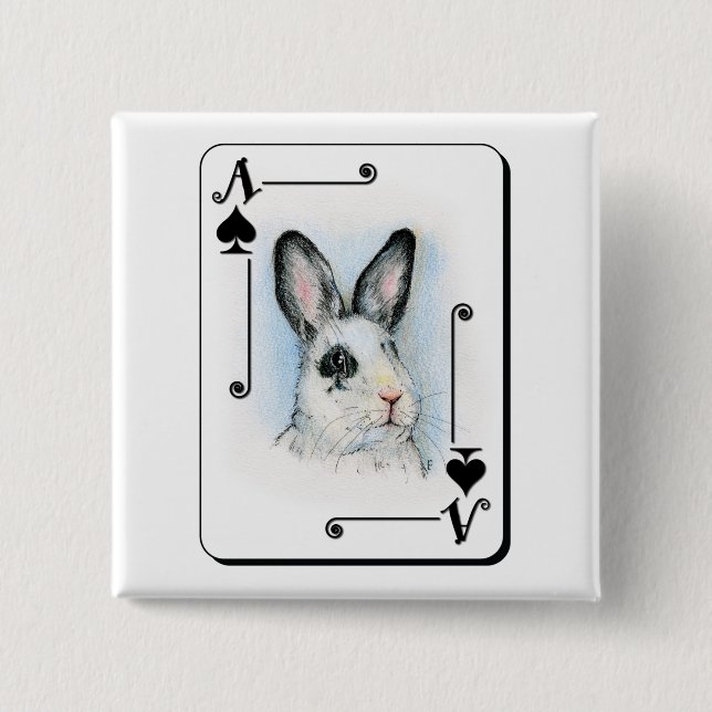 Bóton Quadrado 5.08cm Ás de espada (Frente)