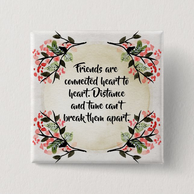 Bóton Quadrado 5.08cm As inspirações de Becca - Pin dos amigos (Frente)