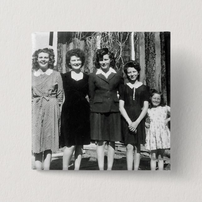 Bóton Quadrado 5.08cm As irmãs (Frente)