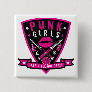 Bóton Quadrado 5.08cm As meninas punk ainda não estão mortas!