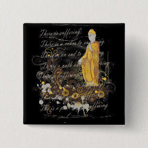 Bóton Quadrado 5.08cm As quatro verdades nobres