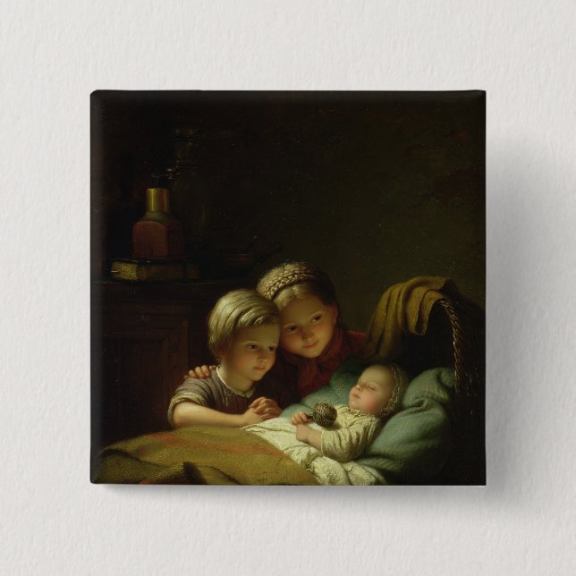 Bóton Quadrado 5.08cm As três irmãs (Frente)