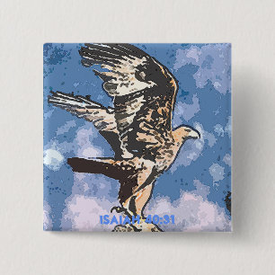 Bóton Quadrado 5.08cm Asas de Eagles - 40:31 de Isaiah