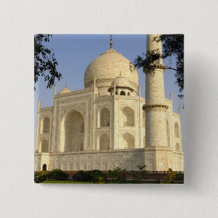 Bóton Quadrado 5.08cm Ásia, Índia, Uttar Pradesh, Agra. O Taj