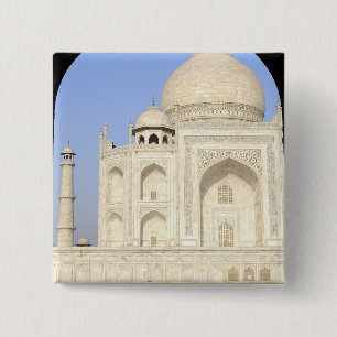 Bóton Quadrado 5.08cm Ásia, Índia, Uttar Pradesh, Agra. O Taj 2
