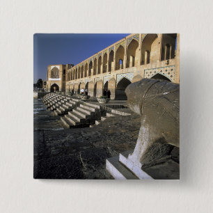 Bóton Quadrado 5.08cm Ásia, Irã, Isfahan. Ponte Pol-e Khaju.
