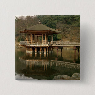 Bóton Quadrado 5.08cm Ásia, Japão, Nara, Templo em Nara